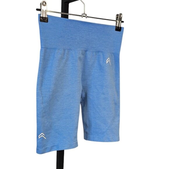 Oner Active Womens Athletic Shorts, Blue, Ribbed Waistband, Size Small - Picture 2 of 8